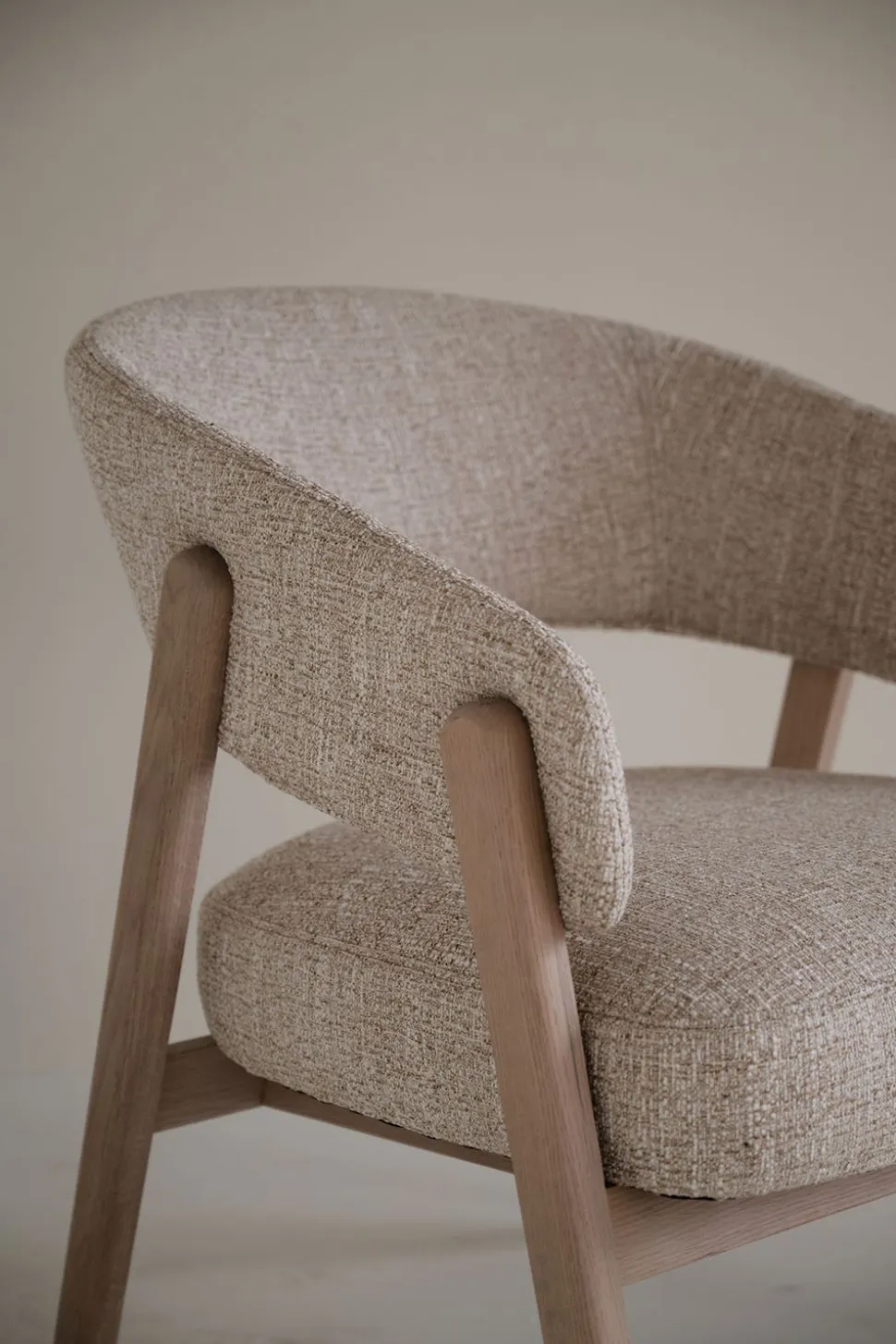 Barnaby Loungestol | Ljusbeige/Vitpigmenterad Ek