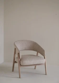 Barnaby Loungestol | Ljusbeige/Vitpigmenterad Ek