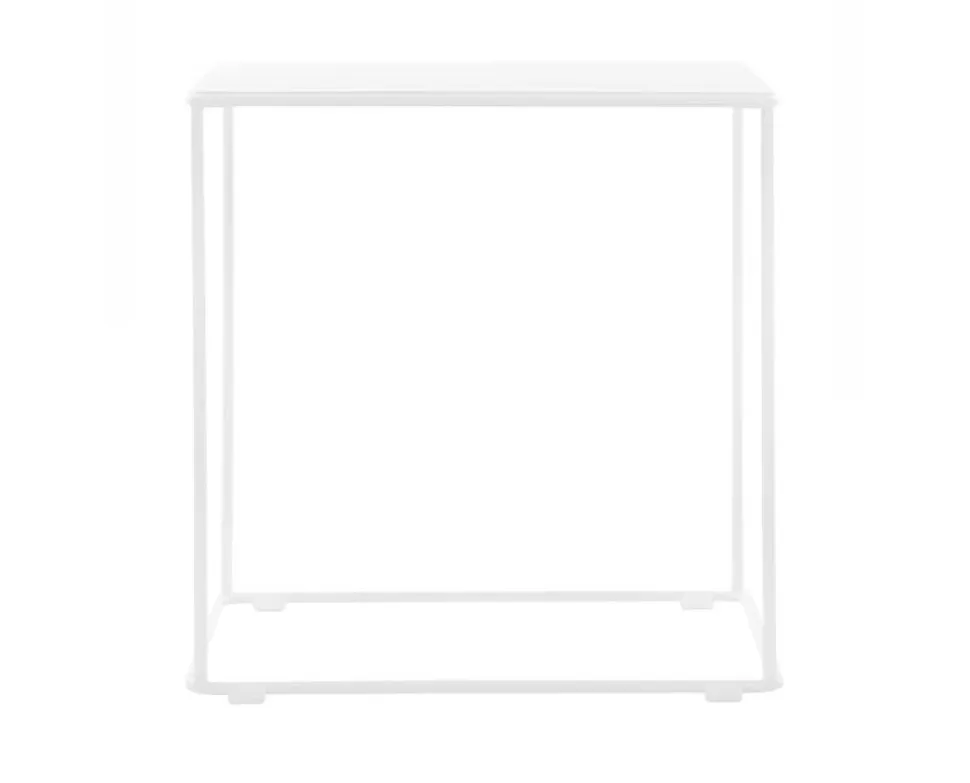 Barr Kvadrat Sidobord | Vit