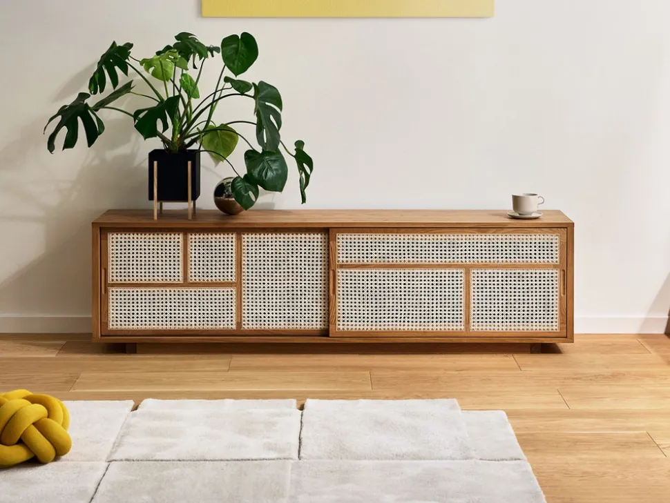 Basket Matta 180x180 | Beige