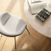 Bat Stol | Frontklädd, Conic Metallben