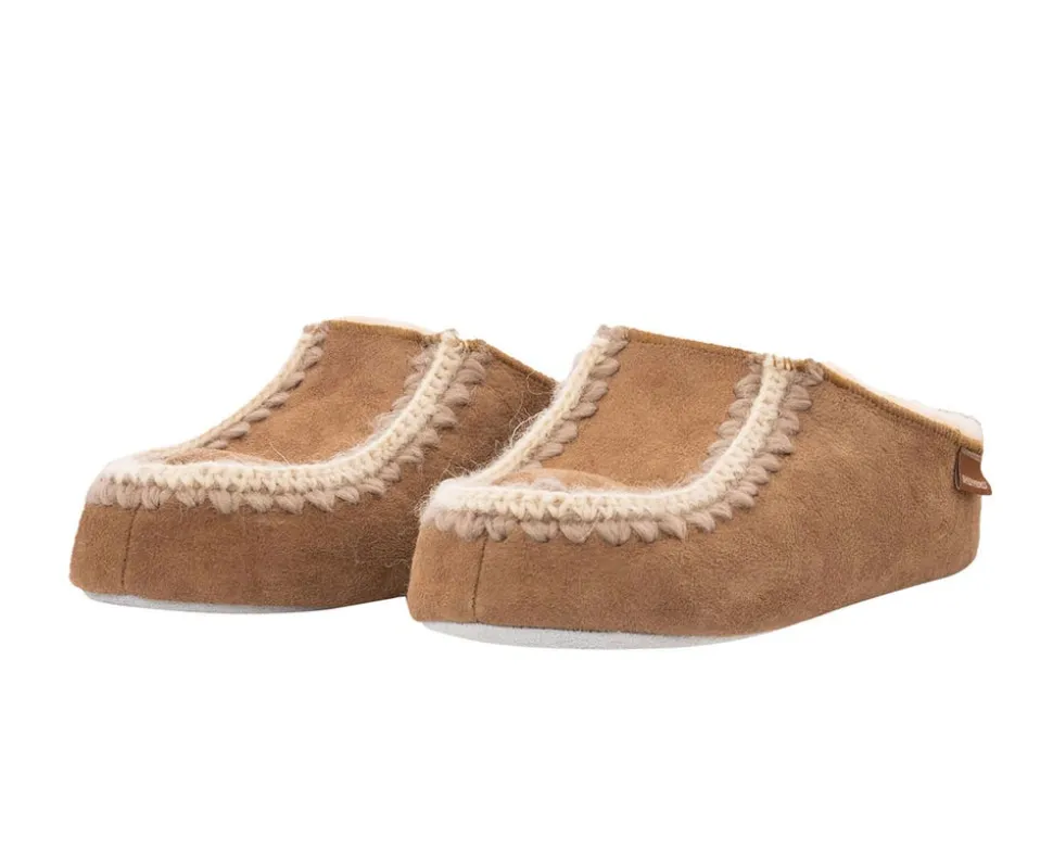 Beatrice Fårskinnstofflor Chestnut | Storlek 36