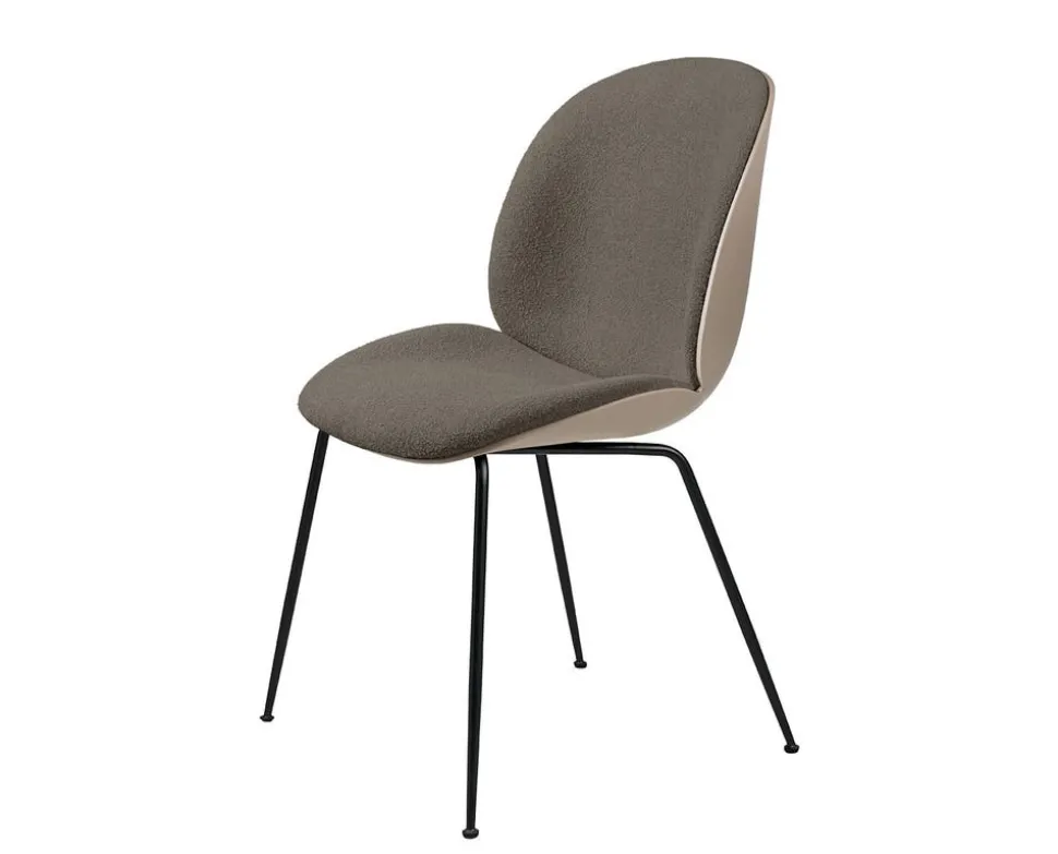 Beetle Stol | Frontklädd, Conic metallben