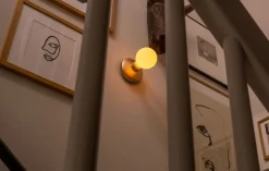 Bee Vägglampa | Guld | Frostat Glas