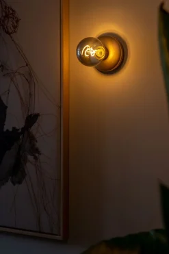 Bee Vägglampa | Guld | Rökfärgat Glas