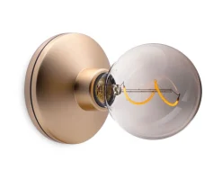 Bee Vägglampa | Guld | Rökfärgat Glas