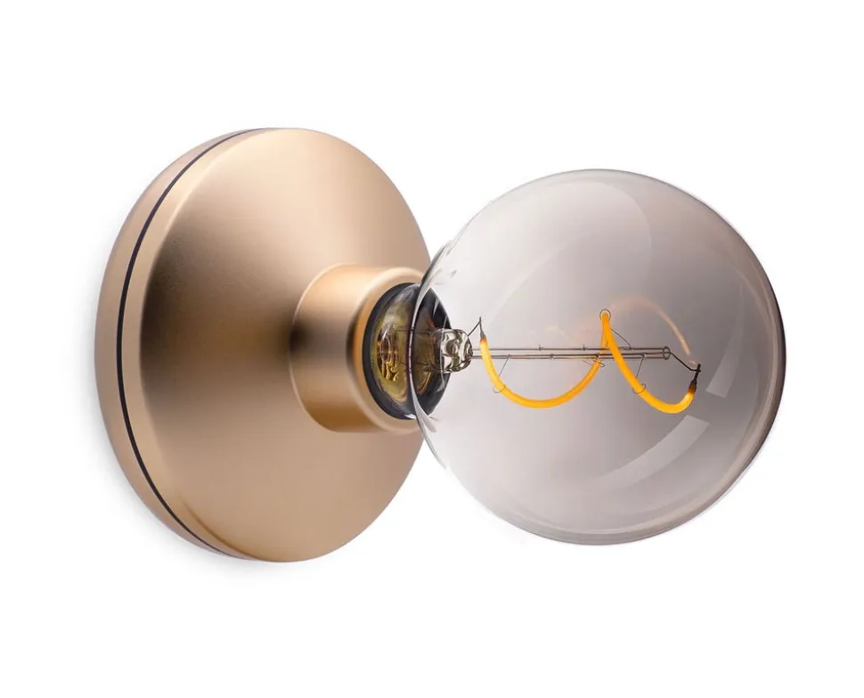 Bee Vägglampa | Guld | Rökfärgat Glas