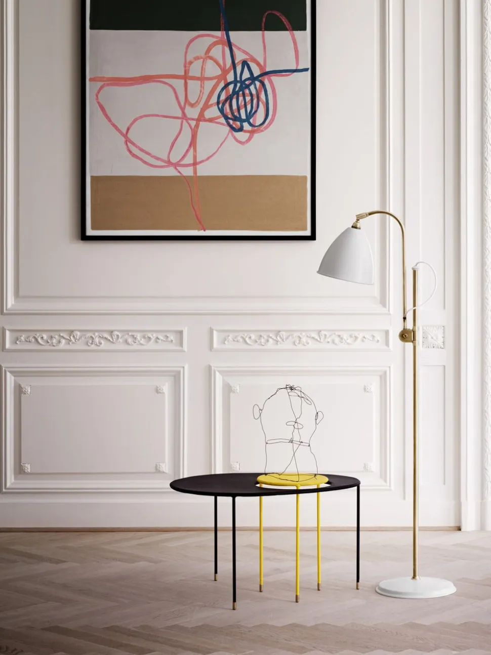 Bestlite BL3 Golvlampa Ø16 | Mässing, Bone China