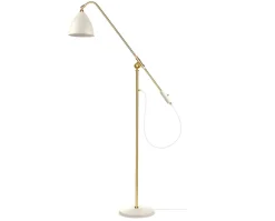 Bestlite BL4 Golvlampa | Mässing, Vit