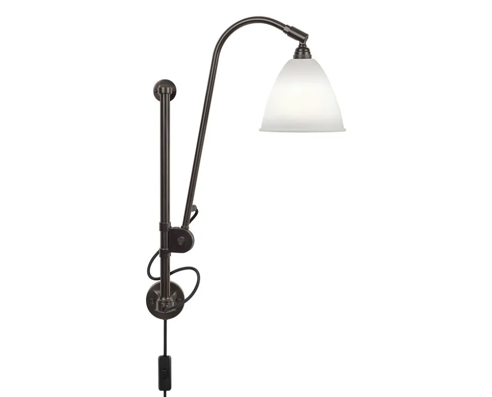 Bestlite BL5 Vägglampa | Svart Mässing, Bone China