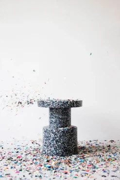 Bit Stool Black Multi