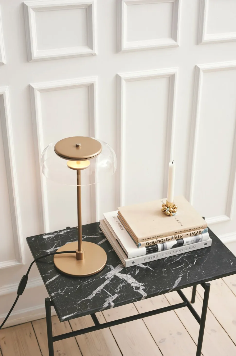 Blossi Bordslampa | Nordic Gold/Clear