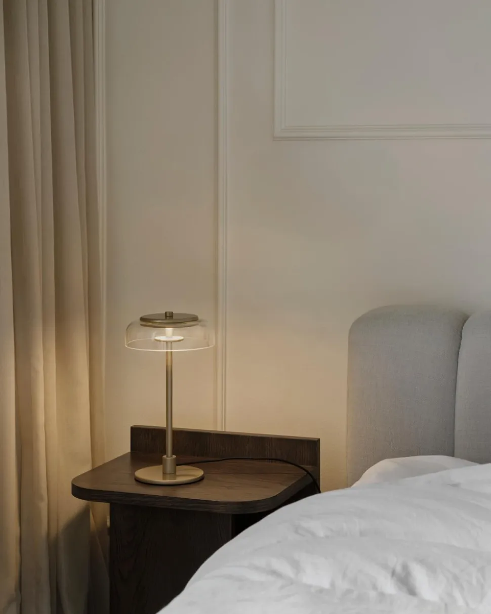 Blossi Bordslampa Small | Nordic Gold/Clear
