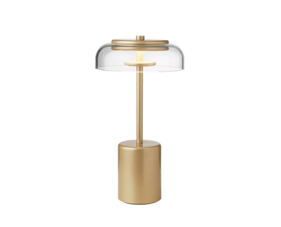 Blossi Table Mini Portabel Lampa | Nordic Gold/Clear