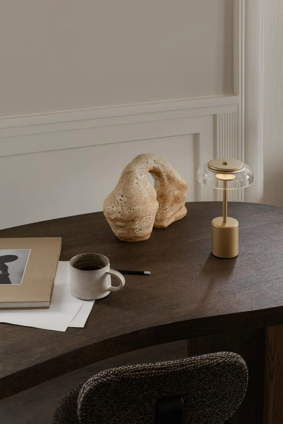 Blossi Table Mini Portabel Lampa | Nordic Gold/Clear
