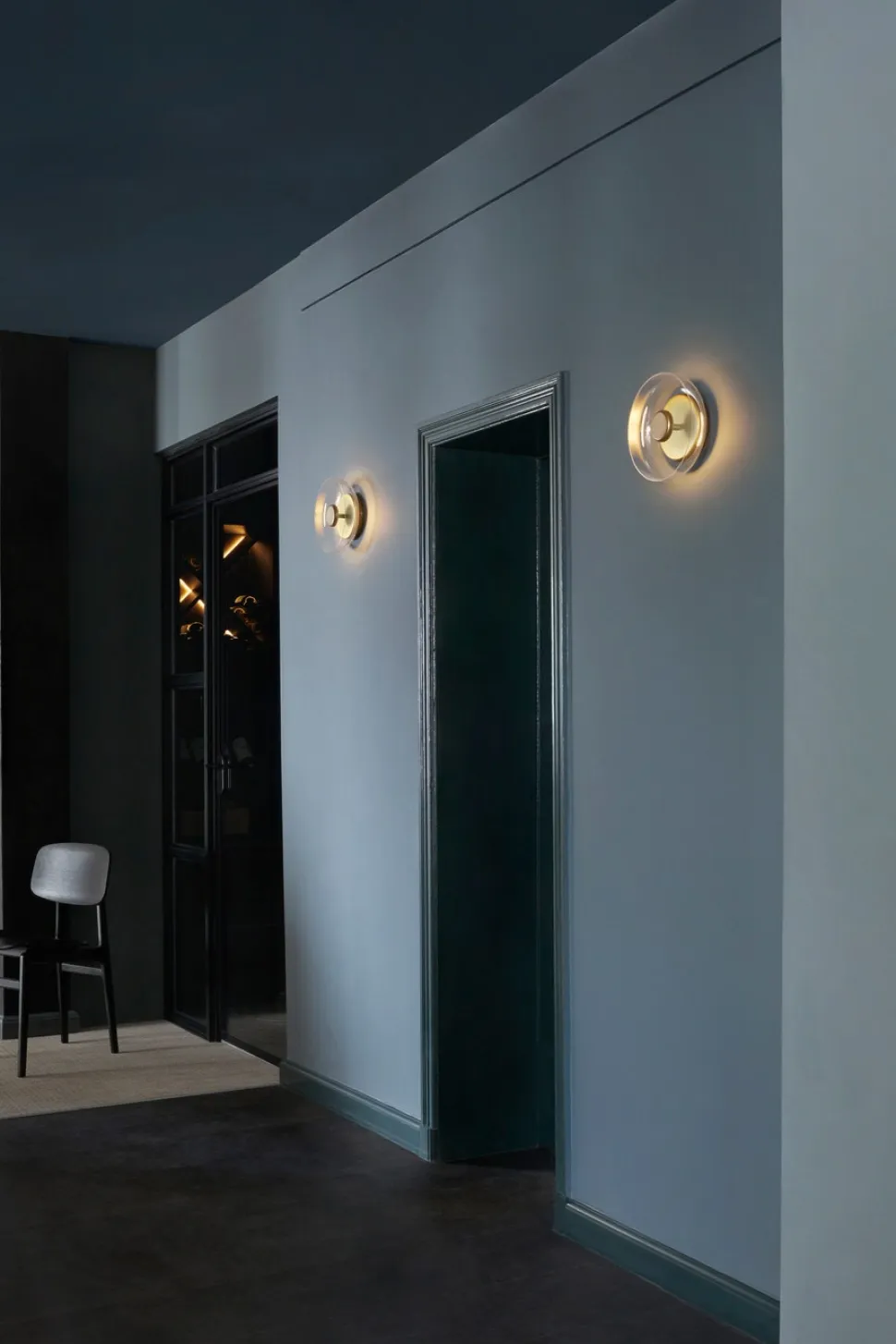 Blossi Vägglampa | Nordic Gold/Clear