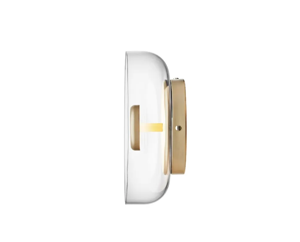 Blossi Vägglampa | Nordic Gold/Clear