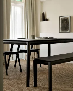 Bok Matbord Brunlackad Ek | 220x95 cm