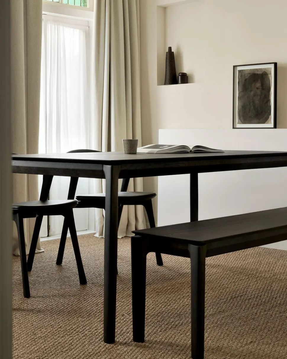 Bok Matbord Brunlackad Ek | 220x95 cm