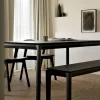 Bok Matbord Brunlackad Ek | 200x95 cm