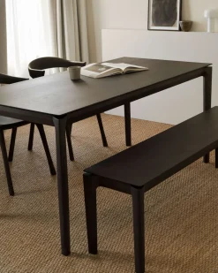 Bok Matbord Brunlackad Ek | 200x95 cm