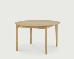 Bok Matbord Runt | Ek | 129-179x129 cm