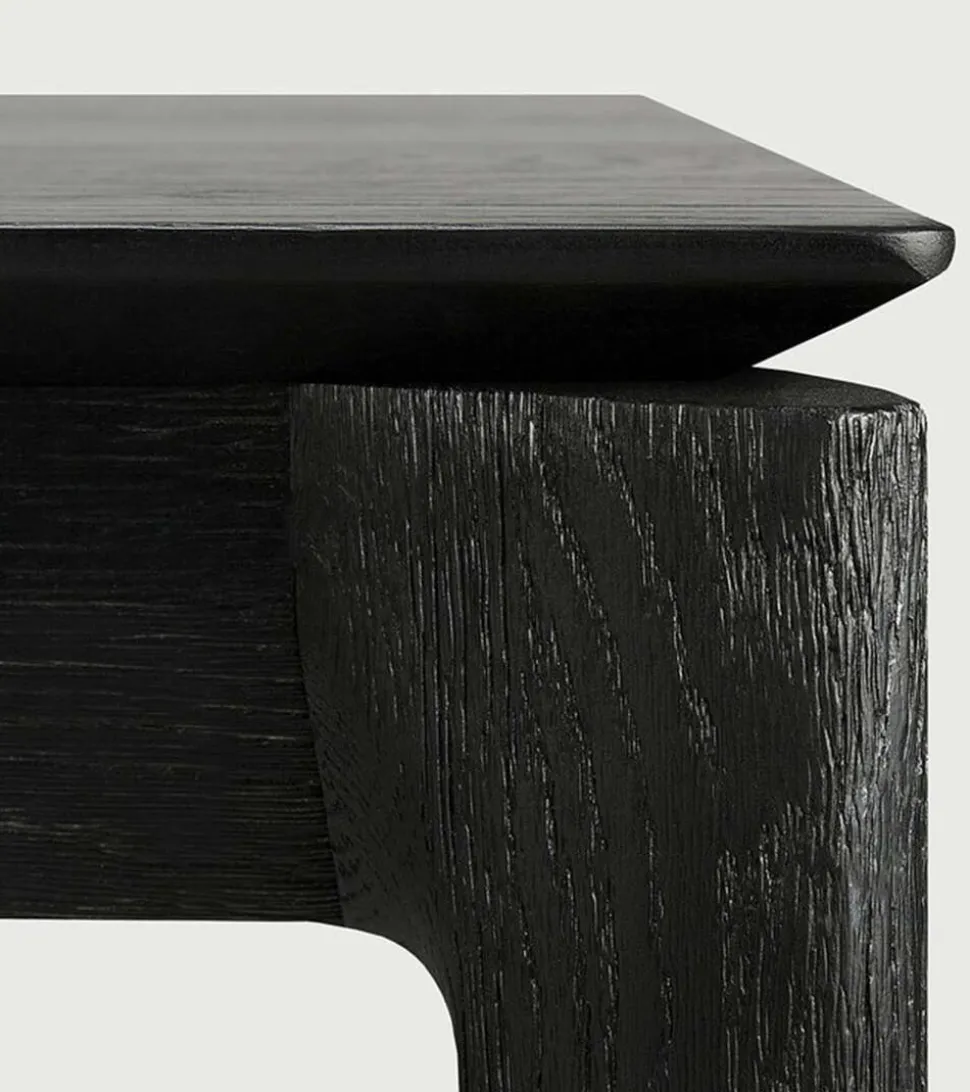Bok Matbord | Svart Ek | 160-240x90