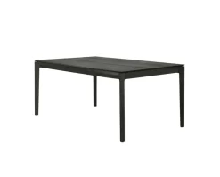 Bok Matbord | Svart Ek | 160-240x90