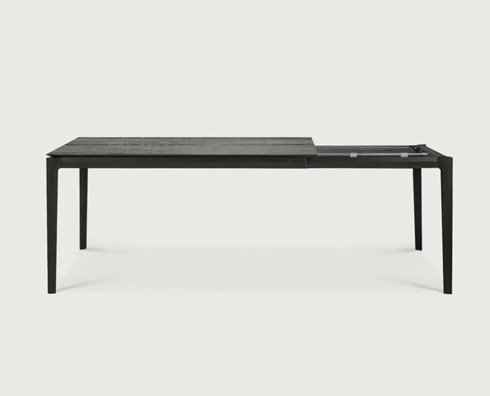 Bok Matbord | Svart Ek | 140-220x90