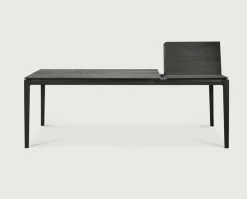 Bok Matbord | Svart Ek | 140-220x90