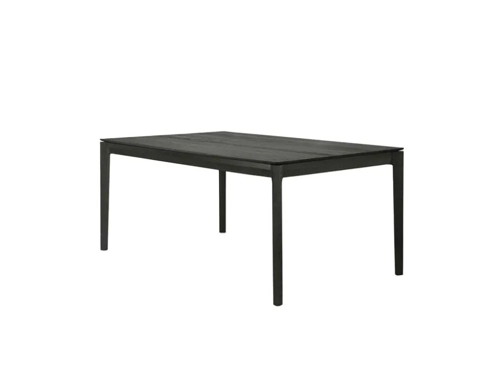 Bok Matbord | Svart Ek | 140-220x90