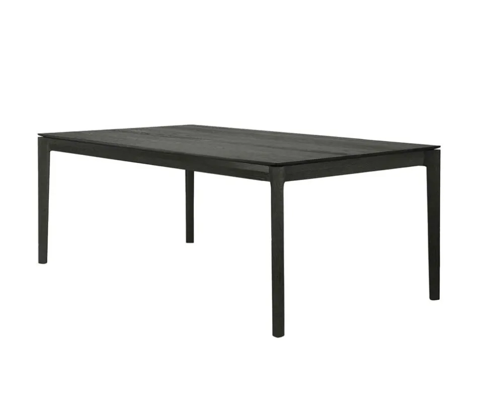 Bok Matbord Svartlackad Ek | 180x90 cm