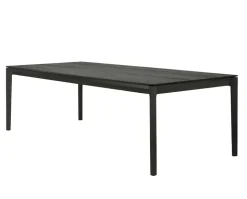 Bok Matbord Svartlackad Ek | 220x95 cm