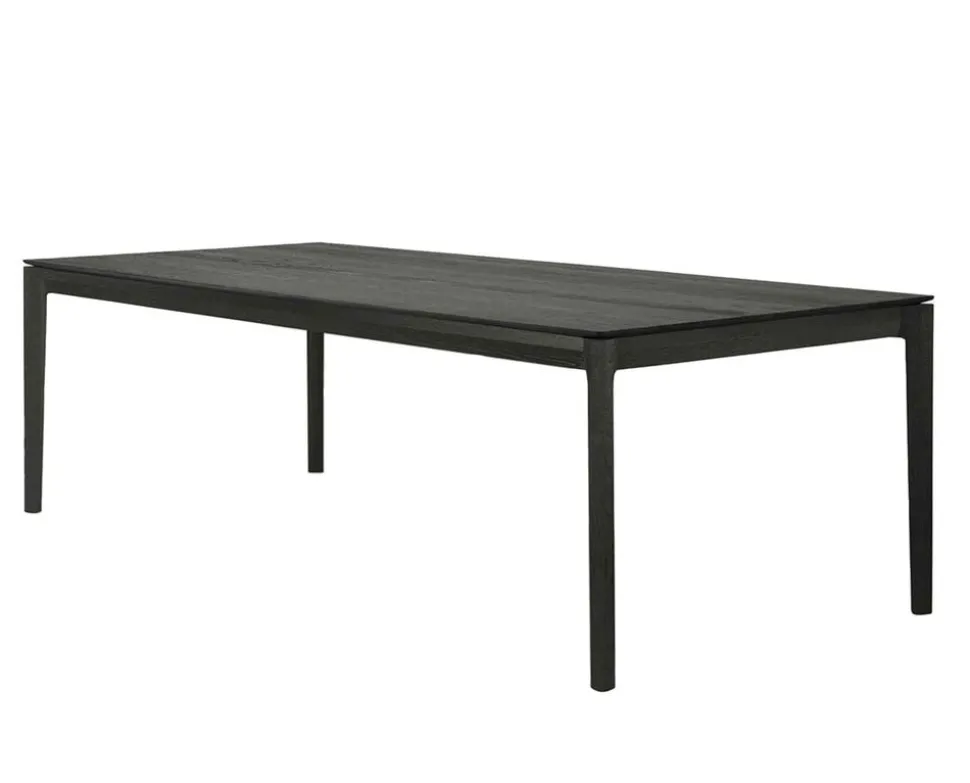 Bok Matbord Svartlackad Ek | 220x95 cm