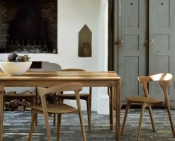 Bok Matbord Svartlackad Ek | 200x95 cm