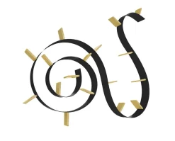 Bookworm Bokhylla 17 Svart Guld