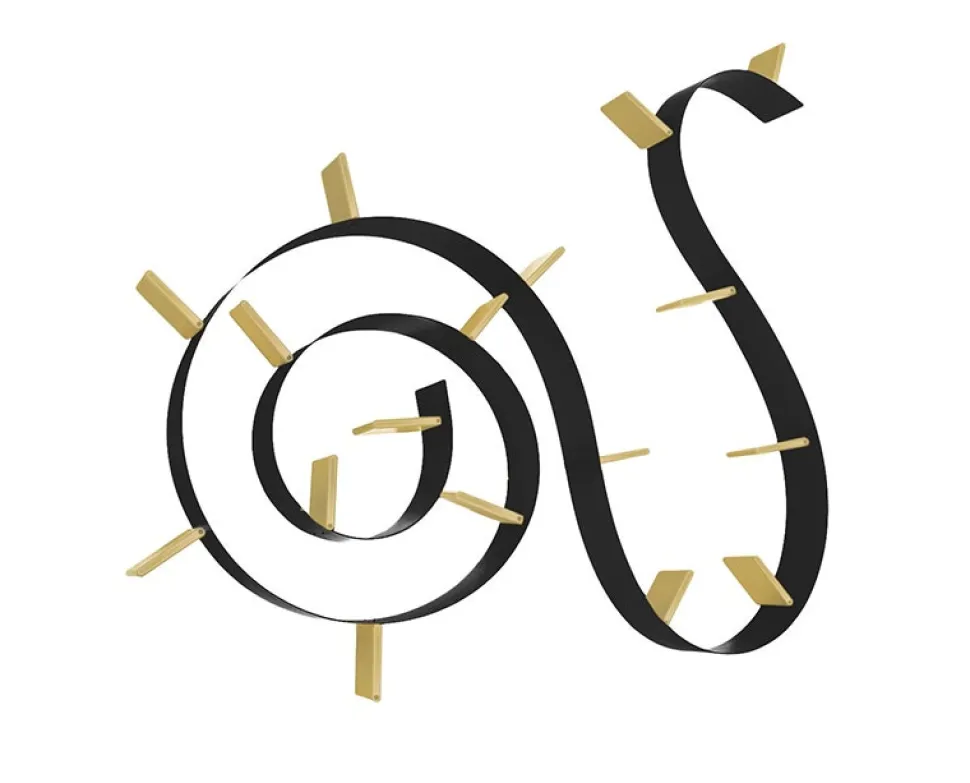 Bookworm Bokhylla 17 Svart Guld