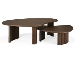 Boomerang Soffbord 90x61 | Brun Teak