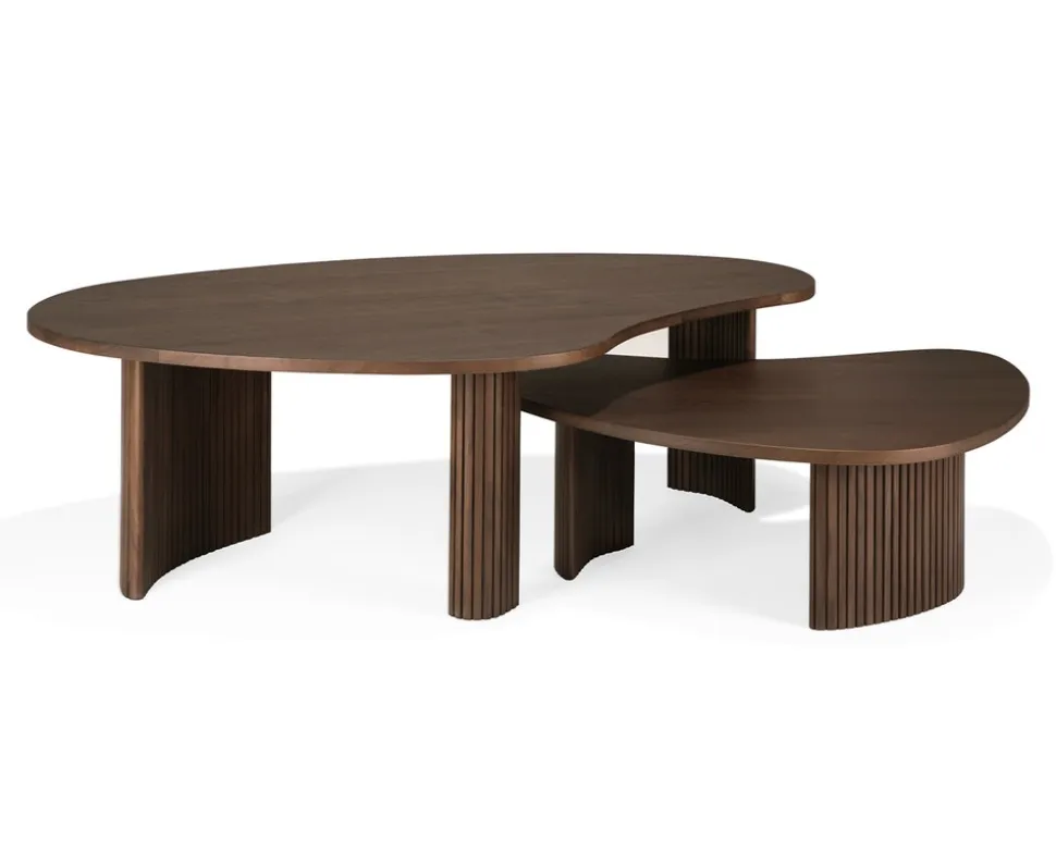 Boomerang Soffbord 126x74 | Brun Teak