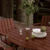 Bord 9A Ø120 | Mörkröd Lackad Ek, Svart