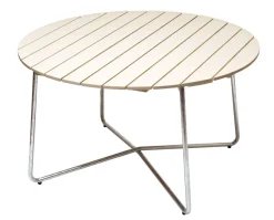 Bord 9A Ø120 | Vitlackad Ek