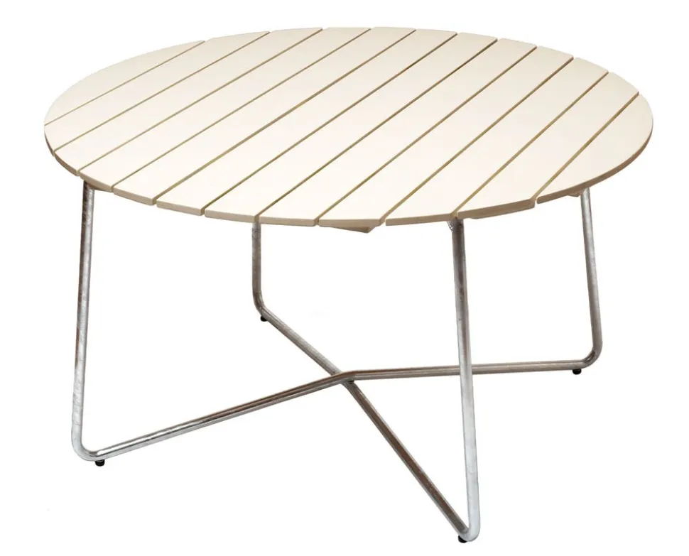 Bord 9A Ø120 | Vitlackad Ek