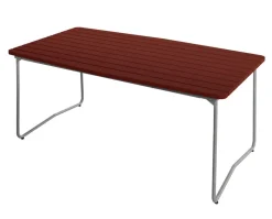 Bord B31 170 | Mörkröd Lackad Ek, Varmförzinkat