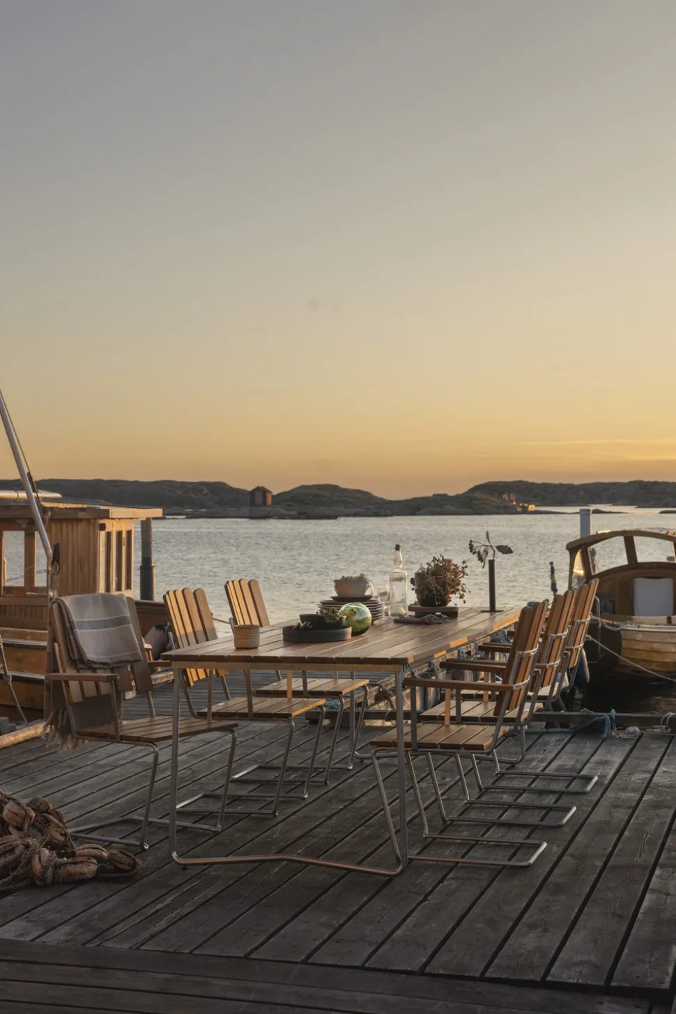 Bord B31 170 + 6 st Fåtölj A2 Matgrupp | Teak
