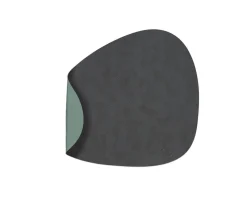Bordstablett Curve Dubbelsidig | Anthracite/Pastel Green