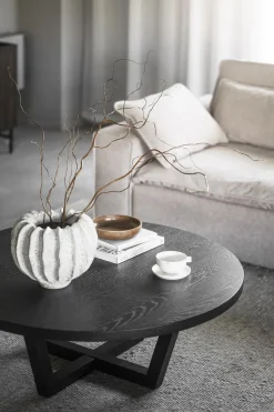 Boxford Soffbord Ø110 | Svart Ek