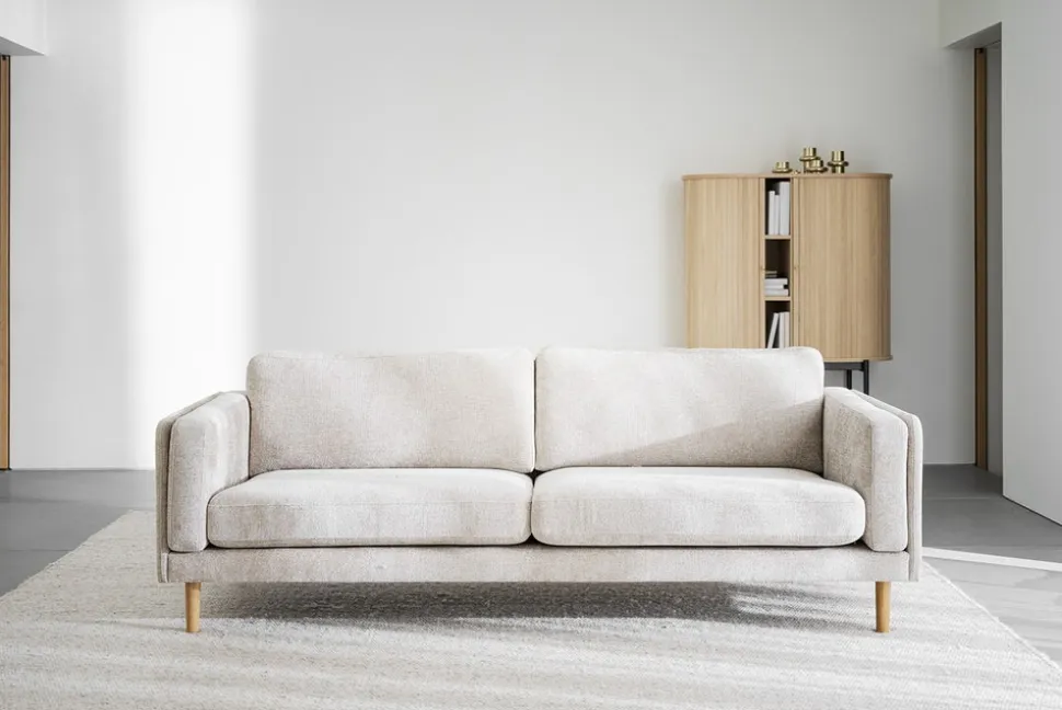 Braden Soffa 3-sits | Ljusbeige, Brun ek