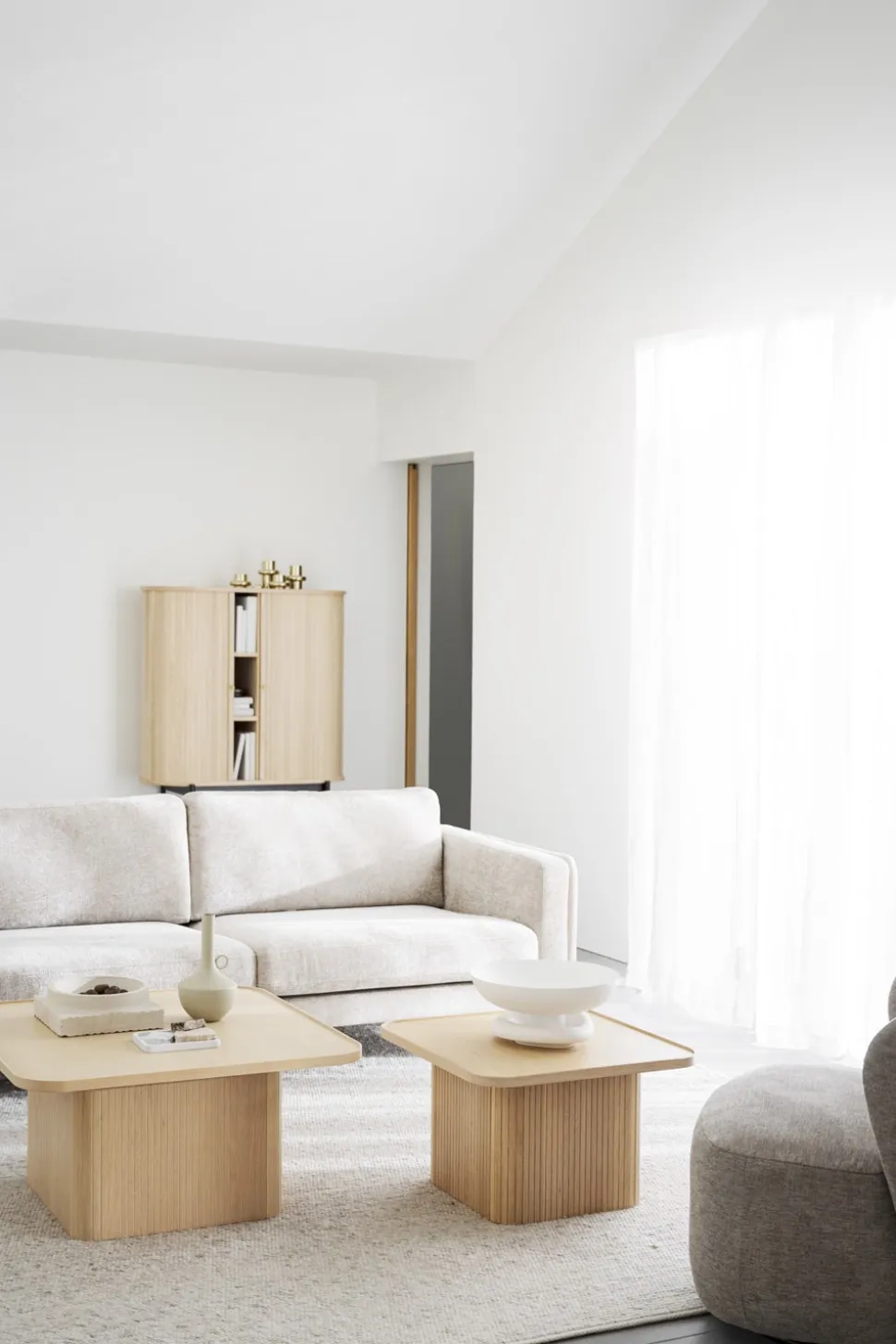 Braden Soffa 3-sits | Ljusbeige, Ek