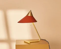 Brass Top Bordslampa Rusty red