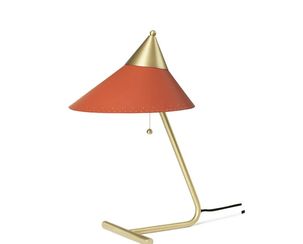 Brass Top Bordslampa Rusty red